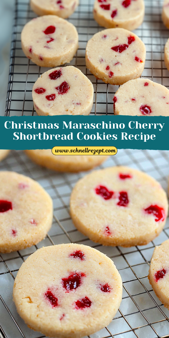 Christmas Maraschino Cherry Shortbread Cookies Recipe