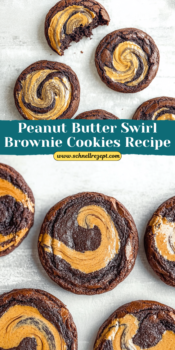 Peanut Butter Swirl Brownie Cookies Recipe