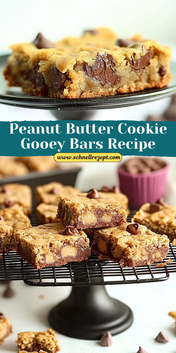 Peanut Butter Cookie Gooey Bars Recipe