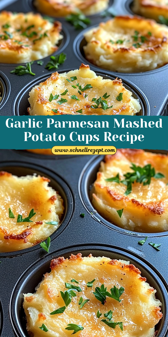 Garlic Parmesan Mashed Potato Cups Recipe