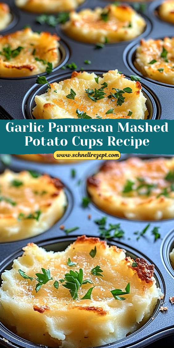 Garlic Parmesan Mashed Potato Cups Recipe