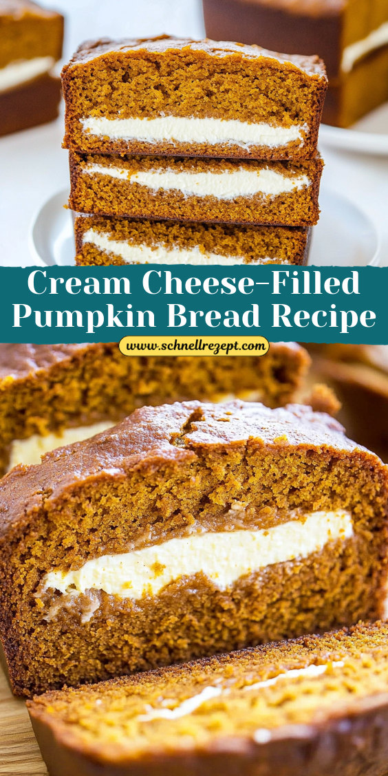 Cream Cheese-Filled Pumpkin Bread Recipe