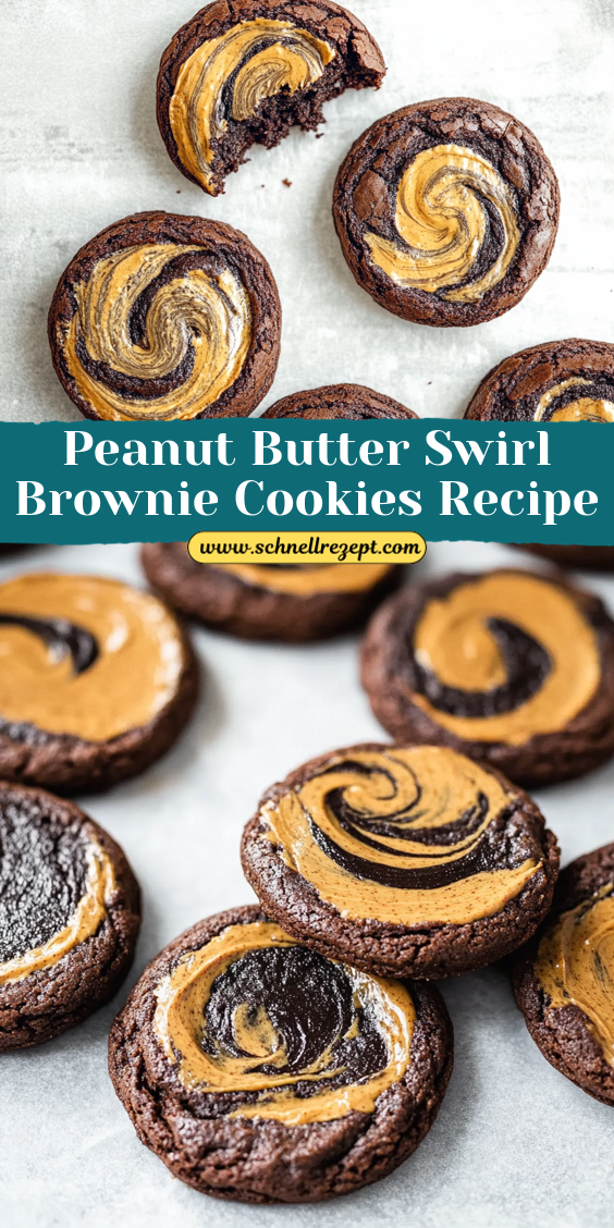 Peanut Butter Swirl Brownie Cookies Recipe